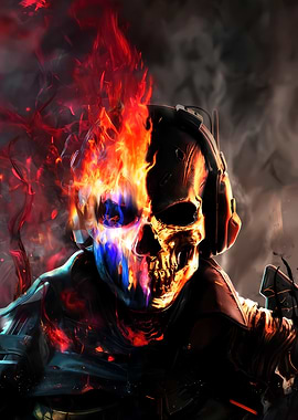 Flaming Skull cosmos auras