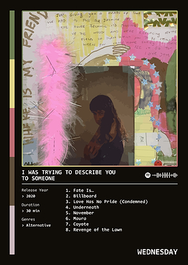 I Was Trying to Describe You to Someone (2020) by Wednesday