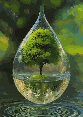 Tree in a Water Drop