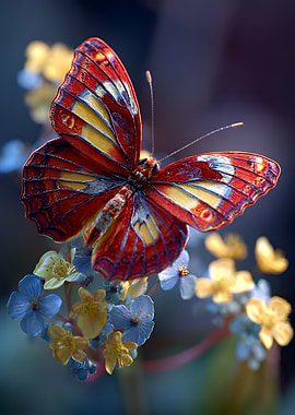 Butterfly on Flowers