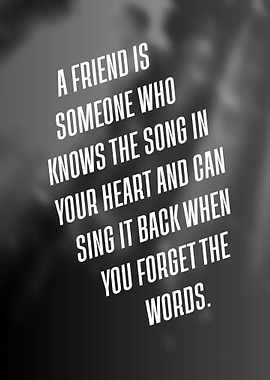 Friendship Quote on Blurred Background