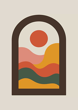 Abstract Landscape Archway Art