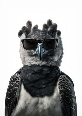 Cool Harpy Eagle with Sunglasses