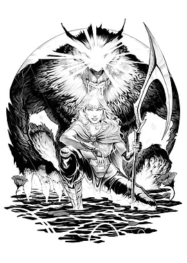 Dark Fairy Tale Comics inks - Red Riding Hood