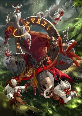 Monkey King and Companions Digital Art