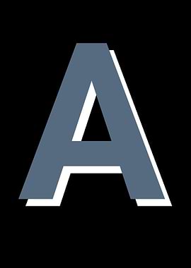 Letter A with Shadow Effect