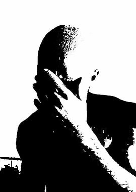 Black and White frank ocean Silhouette Portrait