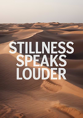 Stillness Speaks Louder Desert Landscape