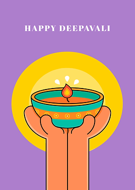 Happy Deepavali with Diya