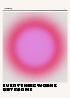 Pink Aura Affirmation Poster