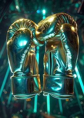 Golden Boxing Gloves