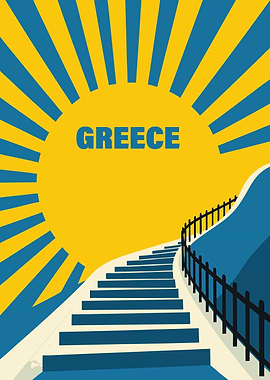 Greece Travel Poster Art