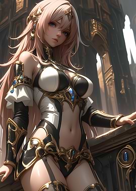Anime Girl in Fantasy Armor