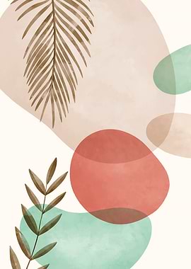 Abstract Botanical Watercolor Art