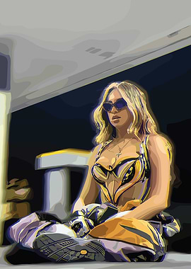 Beyonce in Sunglasses Digital Art