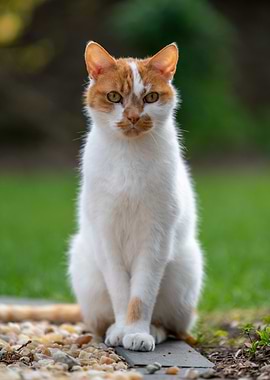 Orange and White Cat Portrait