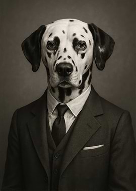 Dapper Dalmatian in Suit