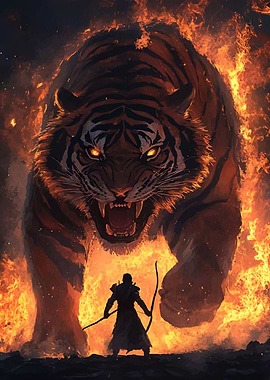 Fiery Tiger Confrontation