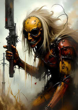 Post-Apocalyptic Warrior with Gun