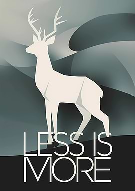 Less is More Deer Abstract