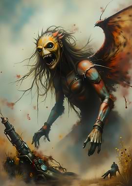 Steampunk Demon with Wings