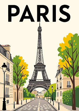 Paris Eiffel Tower Illustration