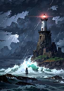 Storm over a Forgotten Lighthouse