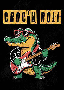 Croc'n Roll Alligator Guitar Player