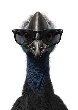 Cool Cassowary with Sunglasses