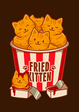 Fried Kitten Cat Fast Food