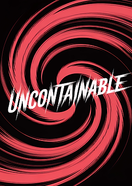 Uncontainable Text with Swirling Background