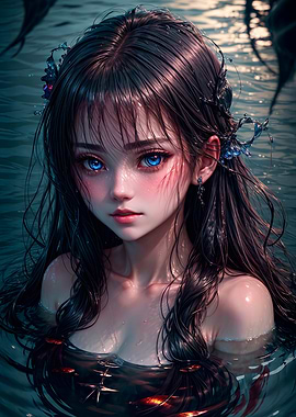 Anime Girl in Water