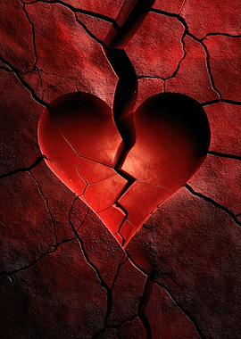 Cracked Red Heart
