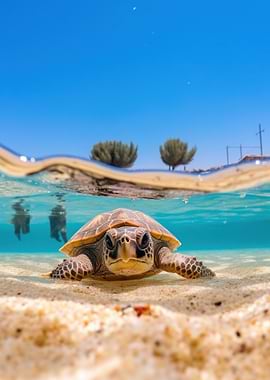 Sea Turtle Underwater
