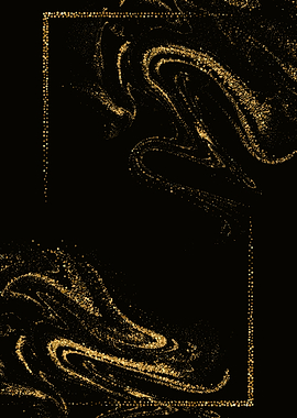 Golden Glitter Swirls