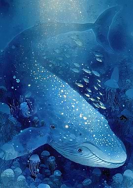 Whale Deep Blue Sea