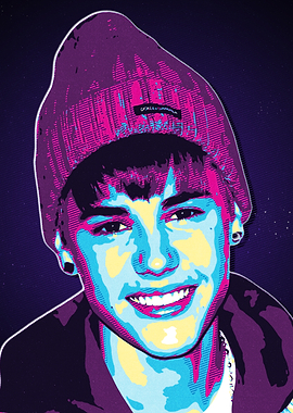 Justin Bieber Pop Art Portrait