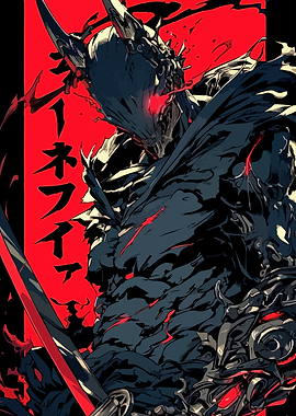 Dark Warrior with Sword and Armor