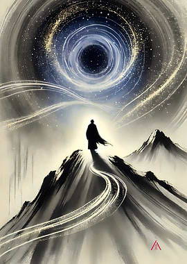 Wandering Monk Before the Cosmic Eye