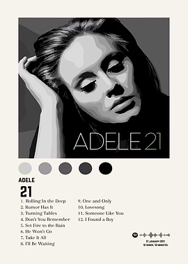 Adele 21 Album Cover poster