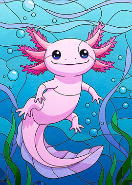 Axolotl Stained Glass
