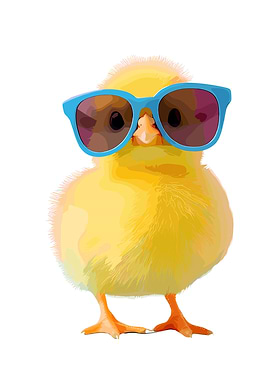 Cool Chick with Sunglasses