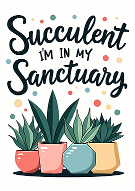 Succulent Sanctuary Illustration