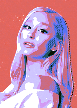 Ariana Grande Pop Art Portrait