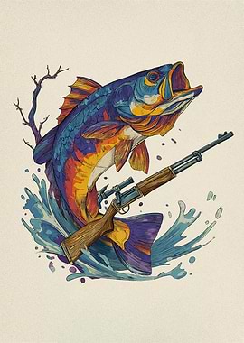 Fish and Rifle Animal