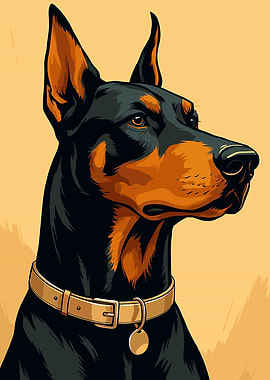 Doberman Pinscher Portrait