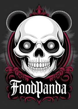 Foodpanda Skull Logo