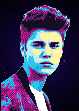 Justin Bieber Pop Art Portrait