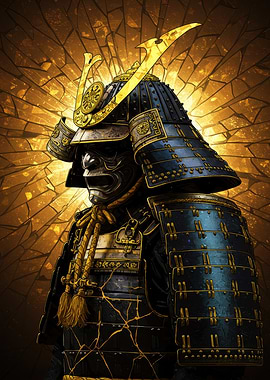 Samurai Warrior in Golden Light