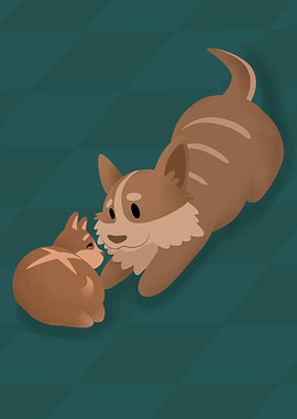 Mom and Baby Corgi Loaves